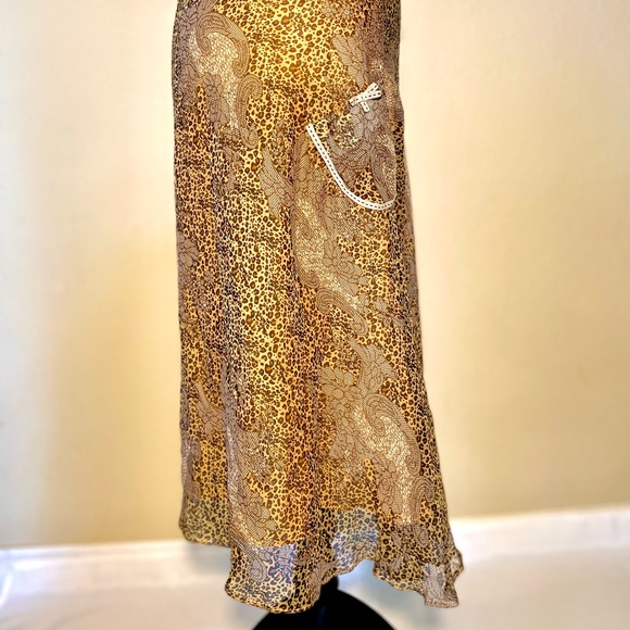 Silk Skirt Medium animal print front pocket - Picture 13 of 15